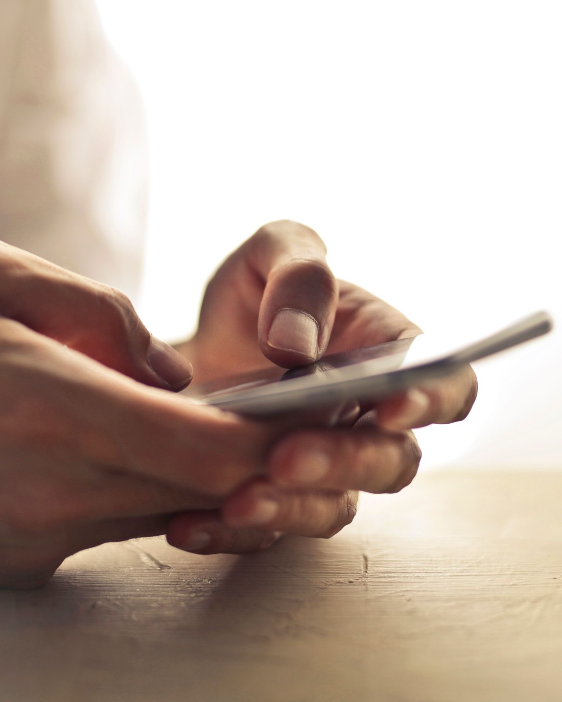 A customer looking a business up on their phone