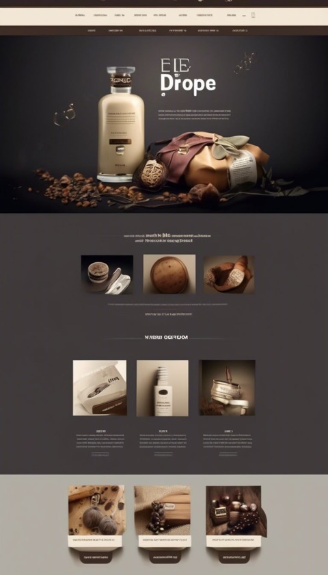 Artisan goods website with a warm, dark product design